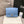 MINI SQUARE FLAP BAG 17CM BLUE CAVIAR SILVER HARDWARE