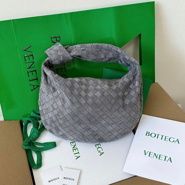BV TEEN JODIE 36CM PELLE SCAMOSCIATA GRIGIA 