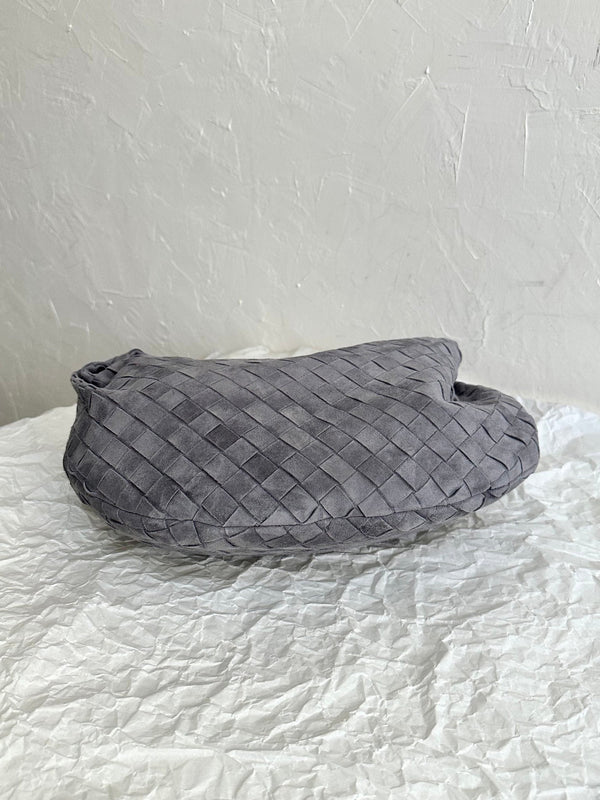 BV TEEN JODIE 36CM PELLE SCAMOSCIATA GRIGIA 
