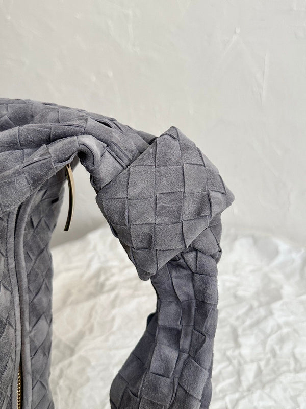 BV TEEN JODIE 36CM PELLE SCAMOSCIATA GRIGIA 