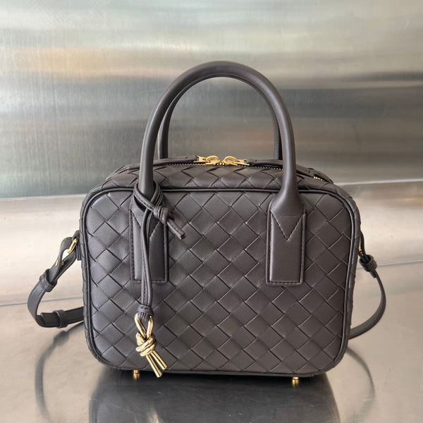 BV GETAWAY SMALL 23CM IN PELLE DI AGNELLO CIOCCOLATO 