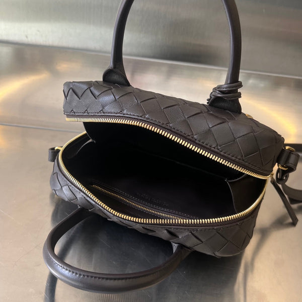 BV GETAWAY SMALL 23CM IN PELLE DI AGNELLO CIOCCOLATO 