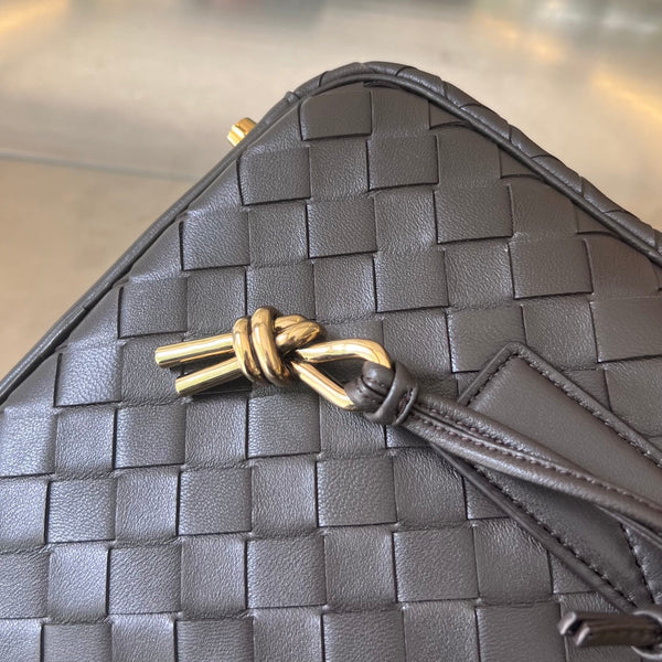 BV GETAWAY SMALL 23CM IN PELLE DI AGNELLO CIOCCOLATO 