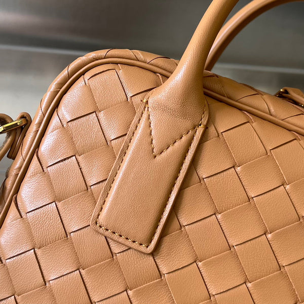 BV GETAWAY SMALL 23CM IN PELLE DI AGNELLO MARRONE