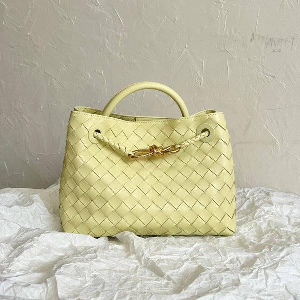 BV SMALL ANDIAMO 25CM PELLE DI AGNELLO GIALLO CHIARO 