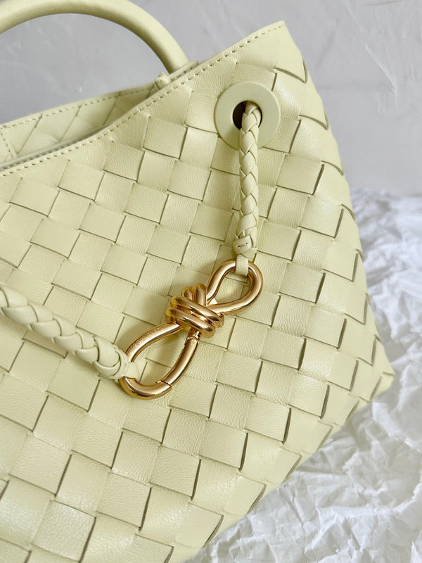 BV SMALL ANDIAMO 25CM PELLE DI AGNELLO GIALLO CHIARO 