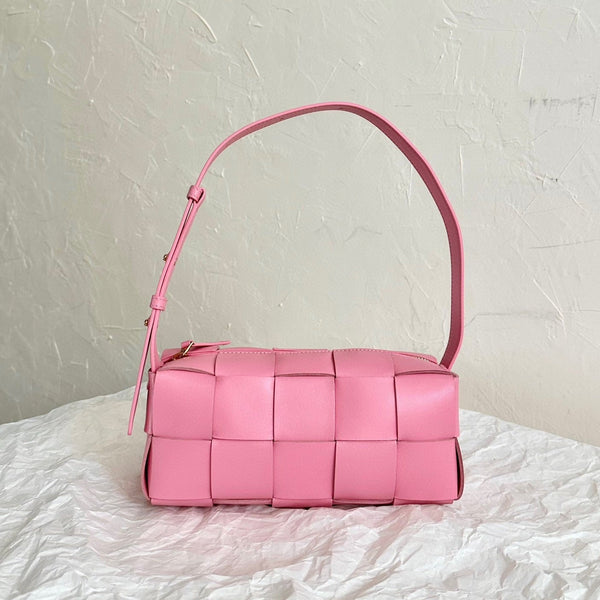 BV SMALL BRICK 24CM PELLE DI AGNELLO ROSA 
