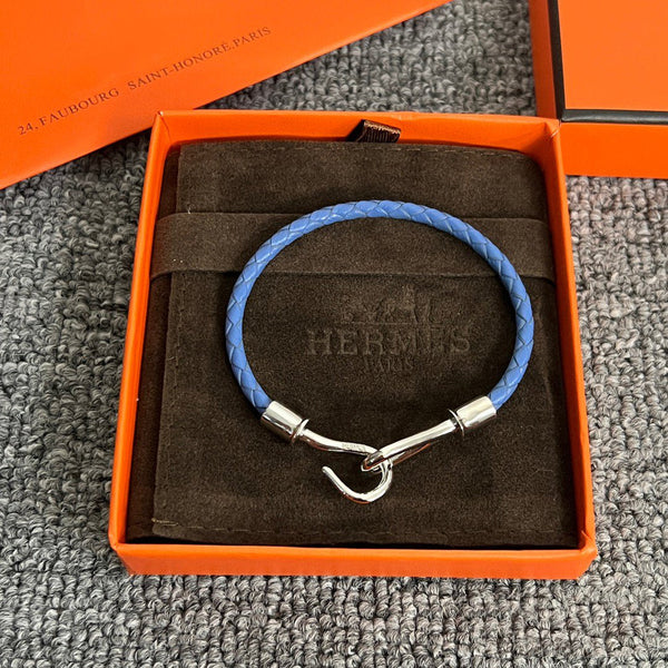 BRACCIALE IN PELLE E ARGENTO HM JUMBO