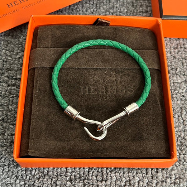 BRACCIALE IN PELLE E ARGENTO HM JUMBO