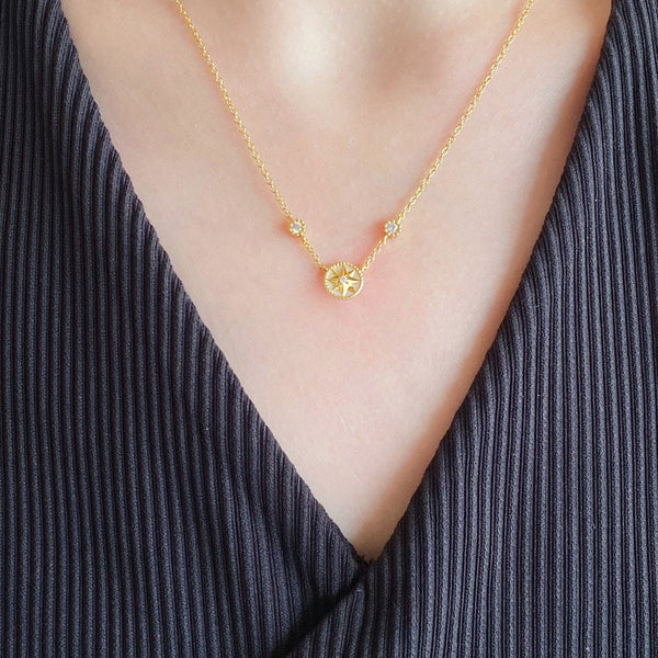 COLLANA ROSE VENTS 2 DIAMANTI IN ORO ROSA