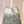 CC HOBO MINI 20CM BIANCO GRIGIO PELLE DI AGNELLO FERRAMENTA ARGENTO