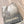 CC HOBO MINI 20CM BIANCO GRIGIO PELLE DI AGNELLO FERRAMENTA ARGENTO