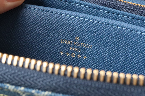 PORTAFOGLIO IN PELLE DENIM MONOGRAM LV LUNGO 19 CM