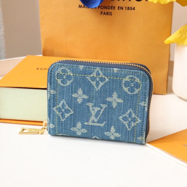 LV ZIPPY COIN 11CM DENIM BLU