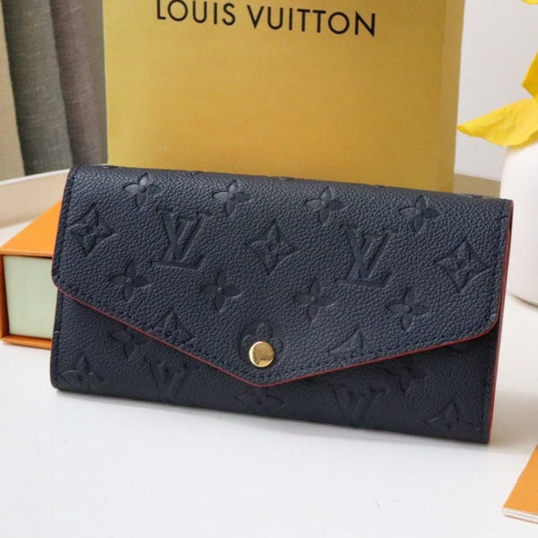 PORTAFOGLIO SARAH NERO ROSSO MONOGRAMMA EMPREINTE 19CM
