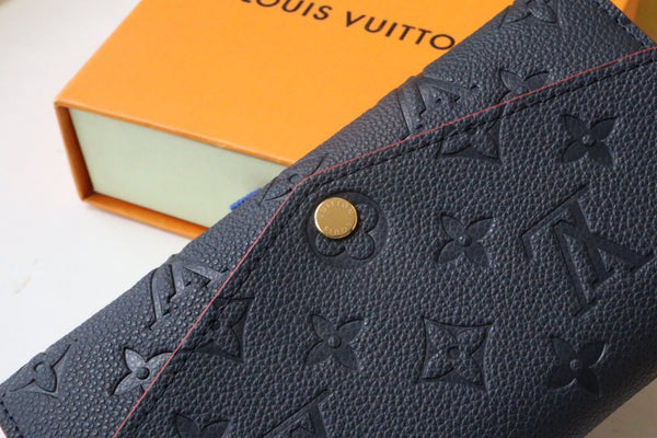 PORTAFOGLIO SARAH NERO ROSSO MONOGRAMMA EMPREINTE 19CM