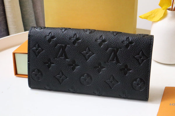 PORTAFOGLIO SARAH MONOGRAMMA NERO EMPREINTE 19CM