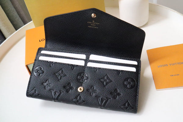PORTAFOGLIO SARAH MONOGRAMMA NERO EMPREINTE 19CM