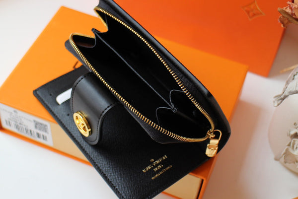 PORTAFOGLIO JULIETTE 13.5 MARRONE ARANCIONE TELA MONOGRAMMA