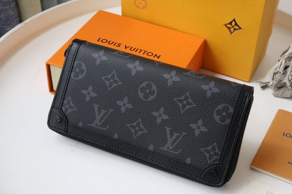 PORTAFOGLIO TRUNK ZIPPY 19.5 NERO TELA MONOGRAMMA