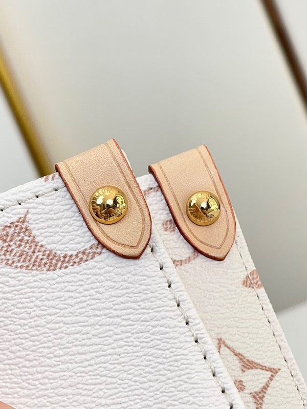 ONTHEGO 25 TELA MONOGRAMMA MARRONE BIANCO 