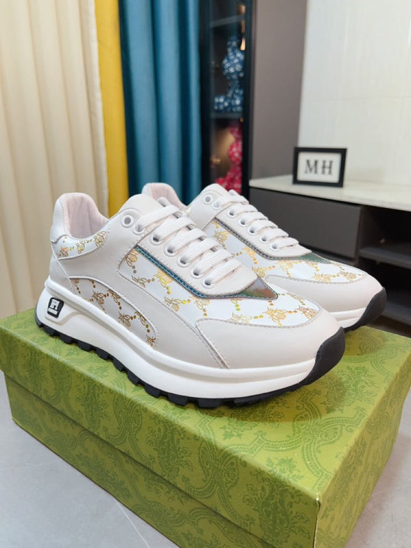 GG SNEAKER WHITE WITH ON PATTERN