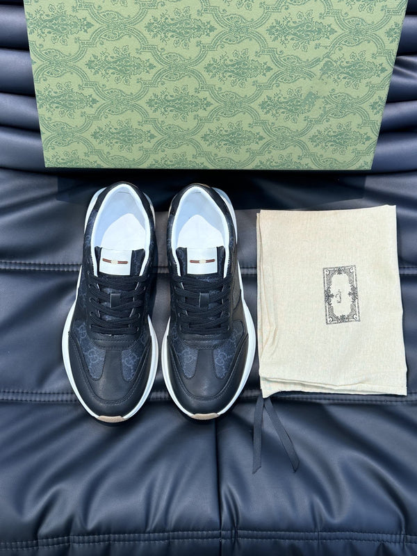 GG RETRO RHYTON SNEAKERS SHOES BLACK