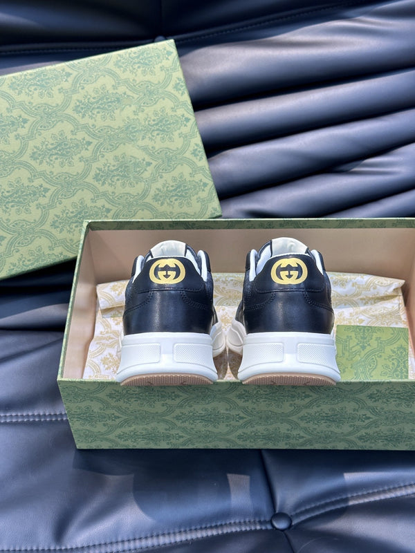 GG RETRO RHYTON SNEAKERS SHOES BLACK