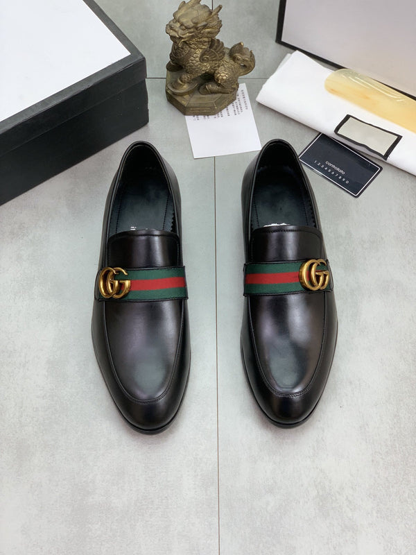 MOCASSINO IN PELLE NERA DA UOMO GG