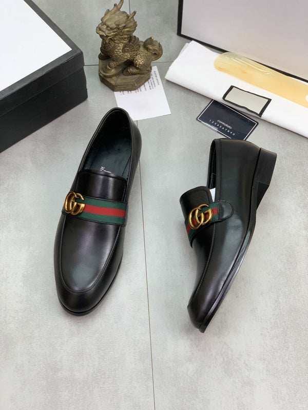 MOCASSINO IN PELLE NERA DA UOMO GG