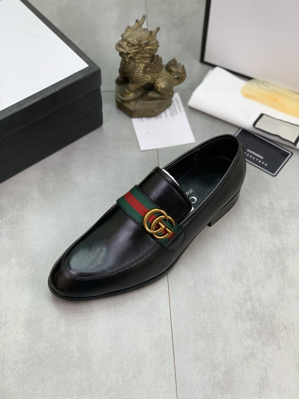 MOCASSINO IN PELLE NERA DA UOMO GG