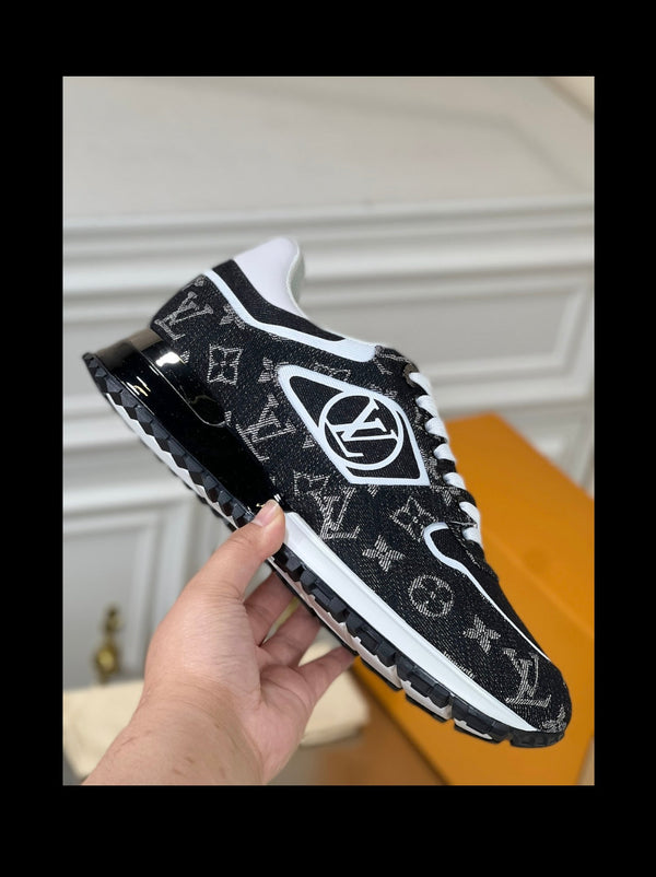 SNEAKER LV RUN AWAY IN TESSUTO DENIM NERO