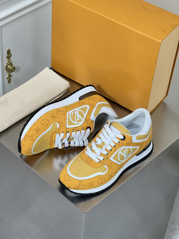 SNEAKER LV RUN AWAY IN TESSUTO DENIM GIALLO