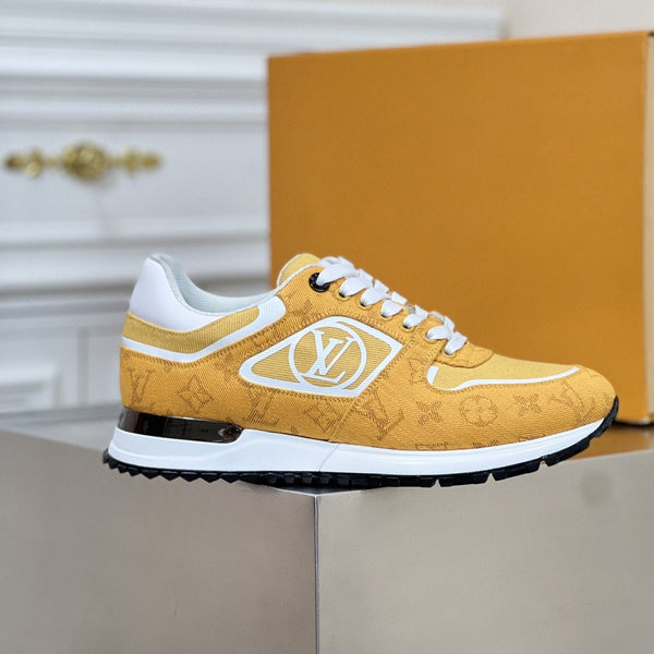 SNEAKER LV RUN AWAY IN TESSUTO DENIM GIALLO
