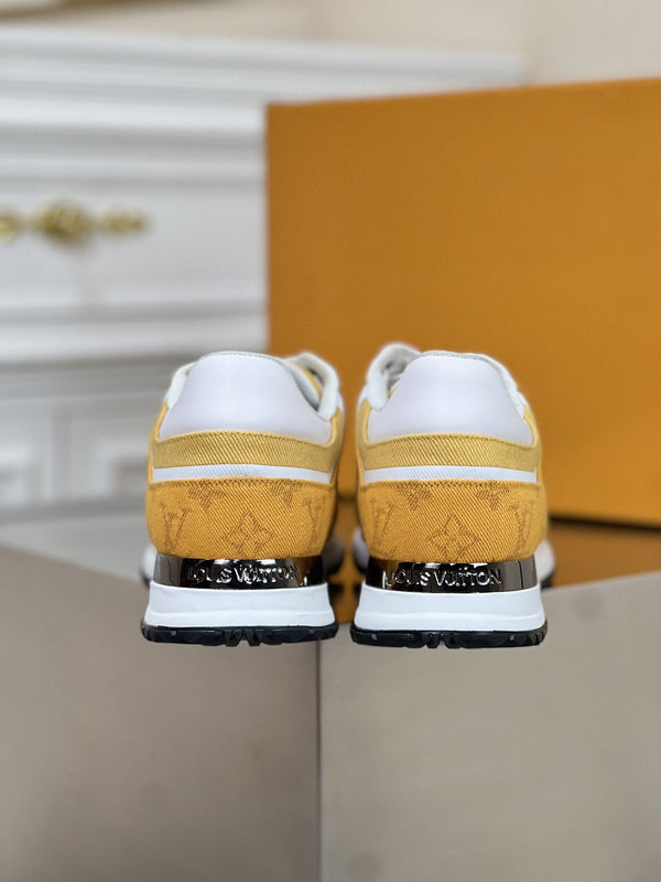 SNEAKER LV RUN AWAY IN TESSUTO DENIM GIALLO