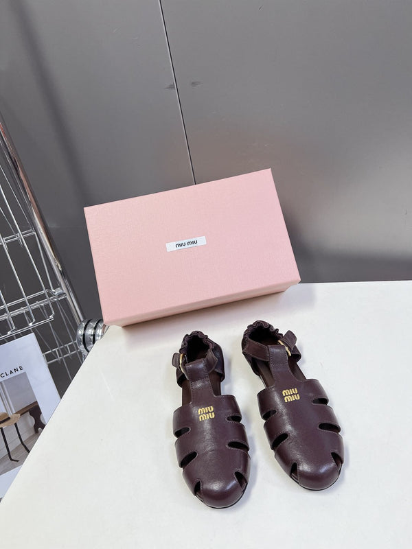Miumiu Sandal Dark Brown Calfskin