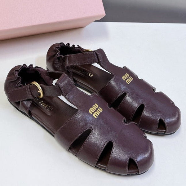 Miumiu Sandal Dark Brown Calfskin