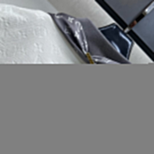 LV25 Embossed Denim Scarf Jacket White Grey Cotton 291766