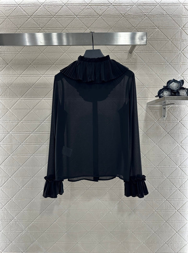 CAMICIA CHANEL IN PIZZO CON VOLANT MOD. 285