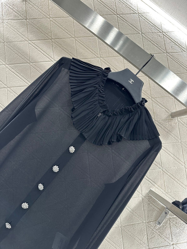 CAMICIA CHANEL IN PIZZO CON VOLANT MOD. 285