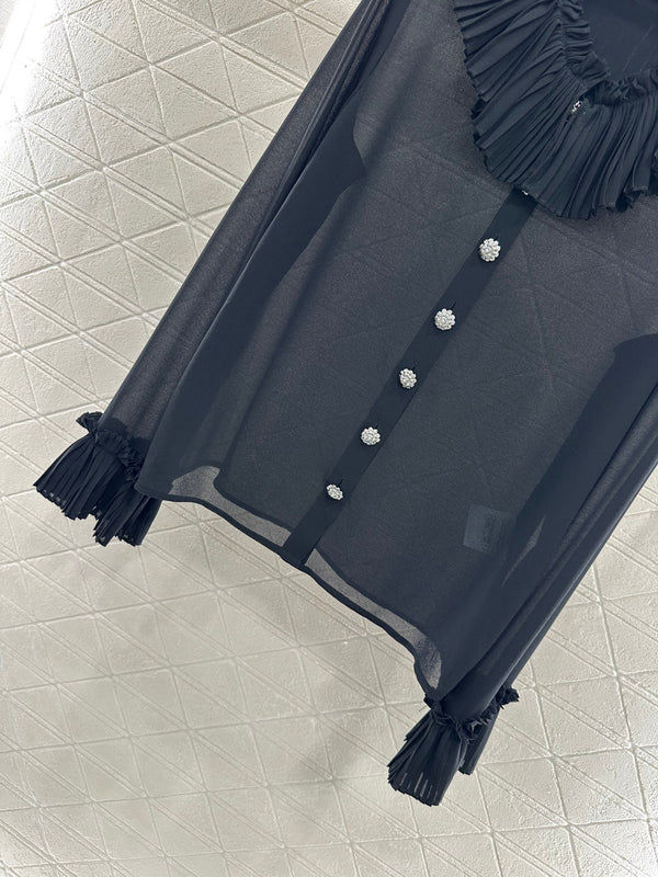 CAMICIA CHANEL IN PIZZO CON VOLANT MOD. 285