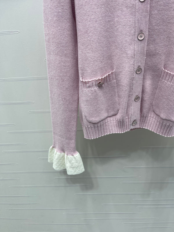 CARDIGAN CHANEL IN LANA A MANICHE LUNGHE MOD. 282