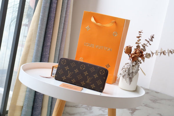 LV Clemence Wallet Light Brown Monogram Canvas N60742