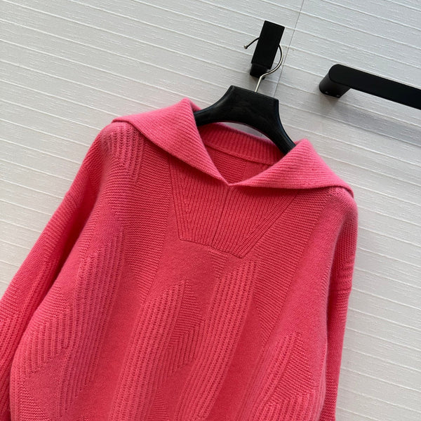 HM Letter Sweater in Red Cashmere