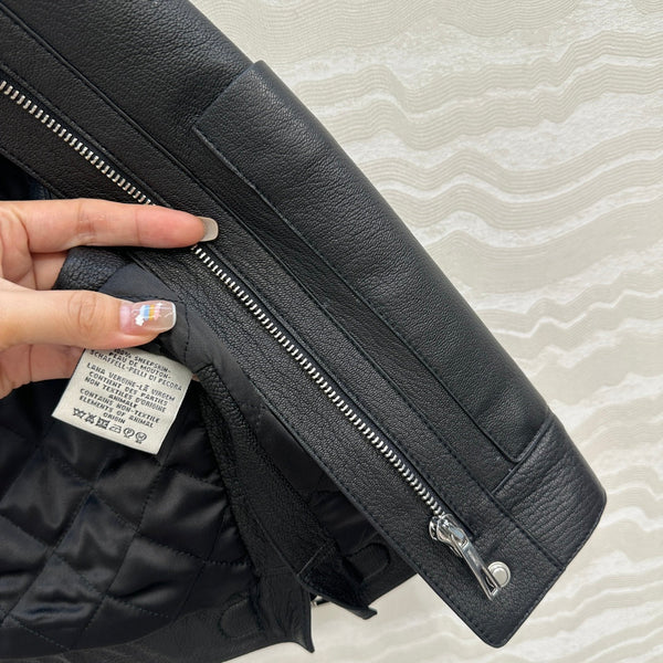 HM 25S Vest in Black Lambskin 297455