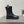 CC 25S Round-Toe Zippered Ankle Boots in Black Cowhide and Embroidered Latticework 442503