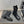 CC 25S Round-Toe Zippered Ankle Boots in Black Cowhide and Embroidered Latticework 442503