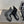 CC 25S Round-Toe Electric Embroidered Thick-Sole Ankle Boots in Black Cowhide and Embroidered Latticework 442495
