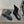 CC 25S Round-Toe Electric Embroidered Thick-Sole Ankle Boots in Black Cowhide and Embroidered Latticework 442495