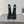 CC 25S Round-Toe Electric Embroidered Thick-Sole Ankle Boots in Black Glossy Cowhide and Embroidered Latticework 442494